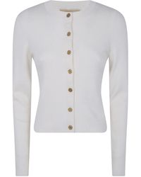MICHAEL Michael Kors - Merino Rib Crewneck Cardigan - Lyst