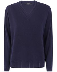 Fabiana Filippi - V Neck Sweater With Embrodery - Lyst
