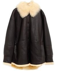Acne Studios - Leather Shearling Jacket - Lyst
