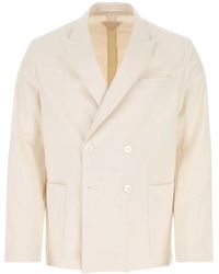 Prada - Ivory Cotton Blazer - Lyst