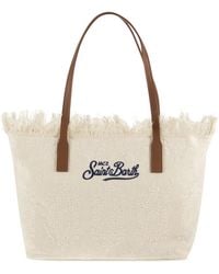 MC2 Saint Barth - City Sangallo Shopper Bag With Embroidered Logo - Lyst