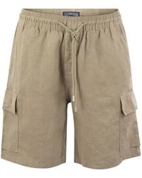 Vilebrequin - Linen Cargo Bermuda Shorts - Lyst