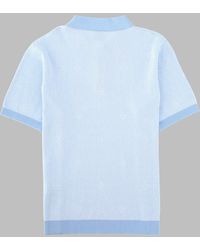 CASABLANCA - Monogram-Jacquard Striped Polo Shirt - Lyst