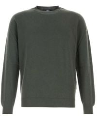 Fedeli - Sage Cotton Sweater - Lyst