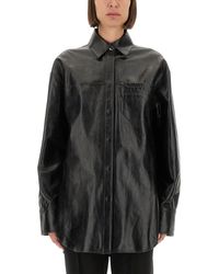 Sportmax - Leather "Borel" Shirt - Lyst
