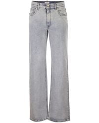Fabiana Filippi - Five-Pocket Denim Trousers With Diamond Detailing - Lyst