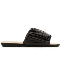 Jil Sander - Dark Leather Slippers - Lyst