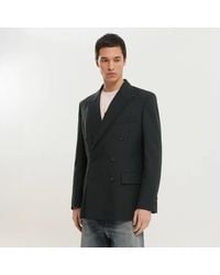 1989 STUDIO - Dark Double-Breasted Blazer - Lyst