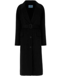 Prada - Wool Blend Coat - Lyst