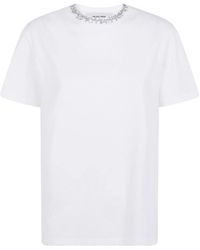 Golden Goose - "Golden W's" Regular T-Shirt Distressed Cotton Jersey With Embroidery - Lyst