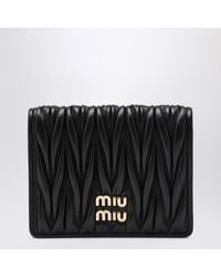 Miu Miu - Quilted Nappa Leather Wallet - Lyst