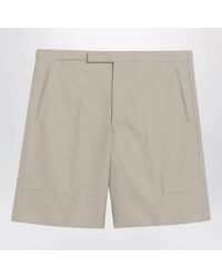 Prada - Sandcolored Cotton Bermuda Shorts - Lyst