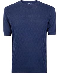 Barba Napoli - Embroidered Fancy Round Neck Sweater - Lyst