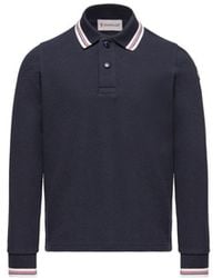 Moncler - Long-Sleeved Polo Shirt - Lyst