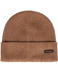 Dolce & Gabbana - Dolce & Gabbana Ribbed Knit Beanie - Lyst