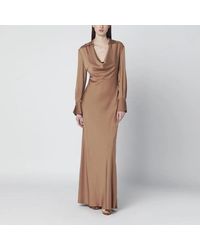 Jonathan Simkhai - Adelle Satin Dress With Draping - Lyst
