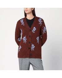 Jil Sander - Cardigan With Floral Inlay - Lyst