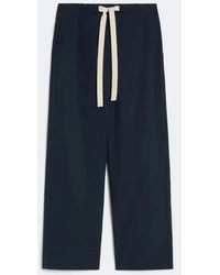Max Mara - S Max Mara Wide-Leg Trousers, Midnight, Drawstring - Lyst