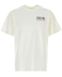 Sporty & Rich - Crew Neck T-Shirt - Lyst
