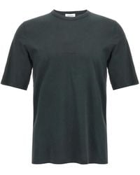 Saint Laurent - Logo Embroidery T-Shirt - Lyst