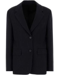 Prada - Midnight Wool Blazer - Lyst