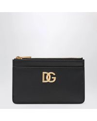 Dolce & Gabbana - Dolce & Gabbana Leather Card Holder With Zipper - Lyst