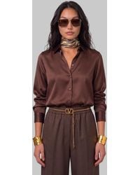 SUTTON NEW YORK - Stretch Silk Shirt - Lyst