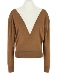 Rabanne - Sweater With Perforated Intarsia - Lyst