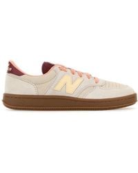 New Balance - Leather And Suede T500 Sneakers - Lyst
