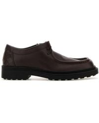 Bottega Veneta - Dark Leather Ben Lace-Up Shoes - Lyst