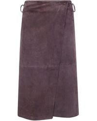 Semicouture - "Rosanne" Double Layers Leather Skirt - Lyst