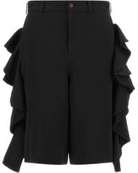 Comme des Garçons - Sculptural Ruffle Bermuda Shorts - Lyst
