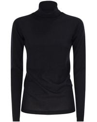 Fabiana Filippi - Cashmere And Silk Roll-Neck Jumper With An Essential Silhouette - Lyst
