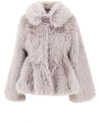 ROTATE BIRGER CHRISTENSEN - Faux Fur Flared Jacket - Lyst