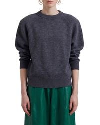 Frankie Shop - Lina Wool Knit Sweater With Shoulder Pads - Lyst