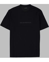 Emporio Armani - Cotton Logo T-Shirt - Lyst