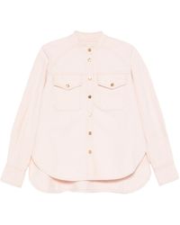 forte_forte - Peonia Cavalry Denim Mandarin Shirt - Lyst