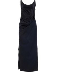 Fendi - Midnight Satin Dress - Lyst
