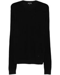Emporio Armani - Wool Crewneck Jumper - Lyst