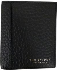 The Bridge - Grainy-Effect Bi-Fold Wallet - Lyst