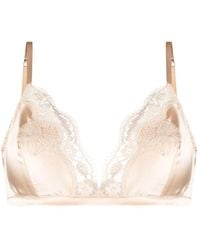 Dolce & Gabbana - Dolce & Gabbana Soft-Cup Satin Bra With Lace Detailing Clothing - Lyst