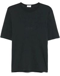 Saint Laurent - Charcoal Cotton T-Shirt - Lyst