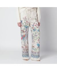 Etro - Wide-Leg Trousers With Floral Print - Lyst