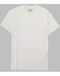 Fendi - Kids Mini Logo Ff Allover Cotton T-Shirt - Lyst