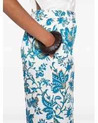 Etro - Floral Print Trousers, Wide Leg - Lyst