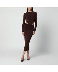 ANDAMANE - Midi Dress With Waist Cutout Detail - Lyst