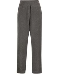 Brunello Cucinelli - English Rib Cotton And Viscose Pants - Lyst