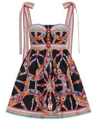 Dolce & Gabbana - Dolce & Gabbana Popeline Carretto Mini Dress - Lyst
