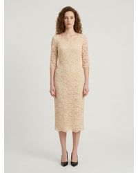 SUTTON NEW YORK - Lace Midi Sheath Dress - Lyst