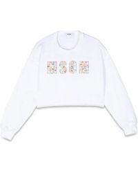 MSGM - Cropped Sweatshirt - Lyst